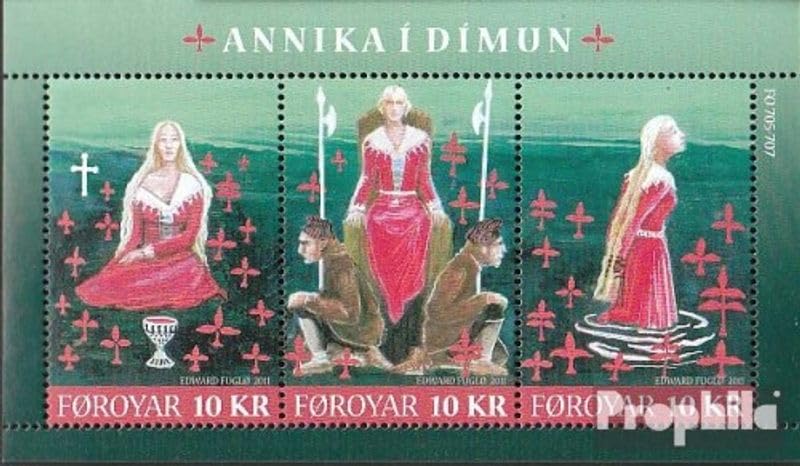 Prophila Collection Danimarca - Isole Færøer Block27 (completo) Lettera di primo giorno FDC 2011 Saggi e leggende (francobolli per collezionisti) fiabe/miti/saghe