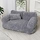 KunpengZen Hundesofa & Katzensofa – Flauschiges Hundebett Kleine Hunde, Waschbares Katzenbett mit Rutschfester Unterseite, Grau 65x45cm, Weiche Katzencouch für bis 7KG Katzen