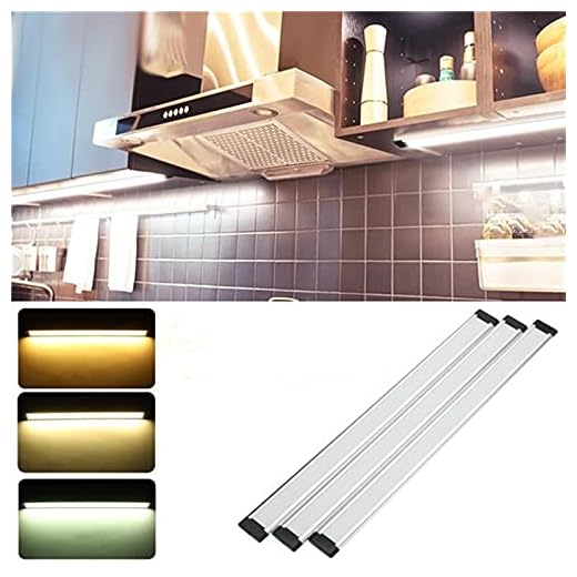 SUNXK 50 cm LED-ränder-skåp-ljus-sängbordslampa för köksskåp badrum SUNXK (färg: Light Color Cool vit)