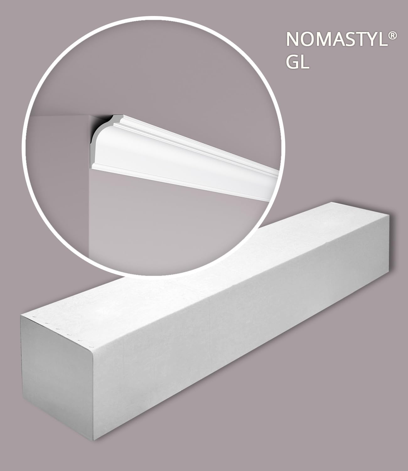 GL NOMASTYL Molduras - 27 piezas (54 m) - 85 x 60 x 2000 mm - NOËL & MARQUET - una marca de NMC - Poliestireno