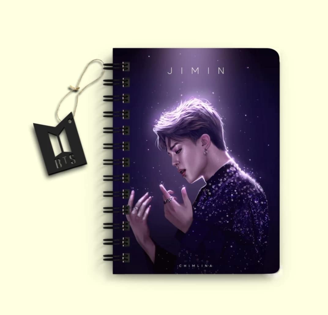 CRAFT MANIACS BTS JIMIN PURPLE MAGIC A5 RULED 160 PAGES NOTEBOOK +