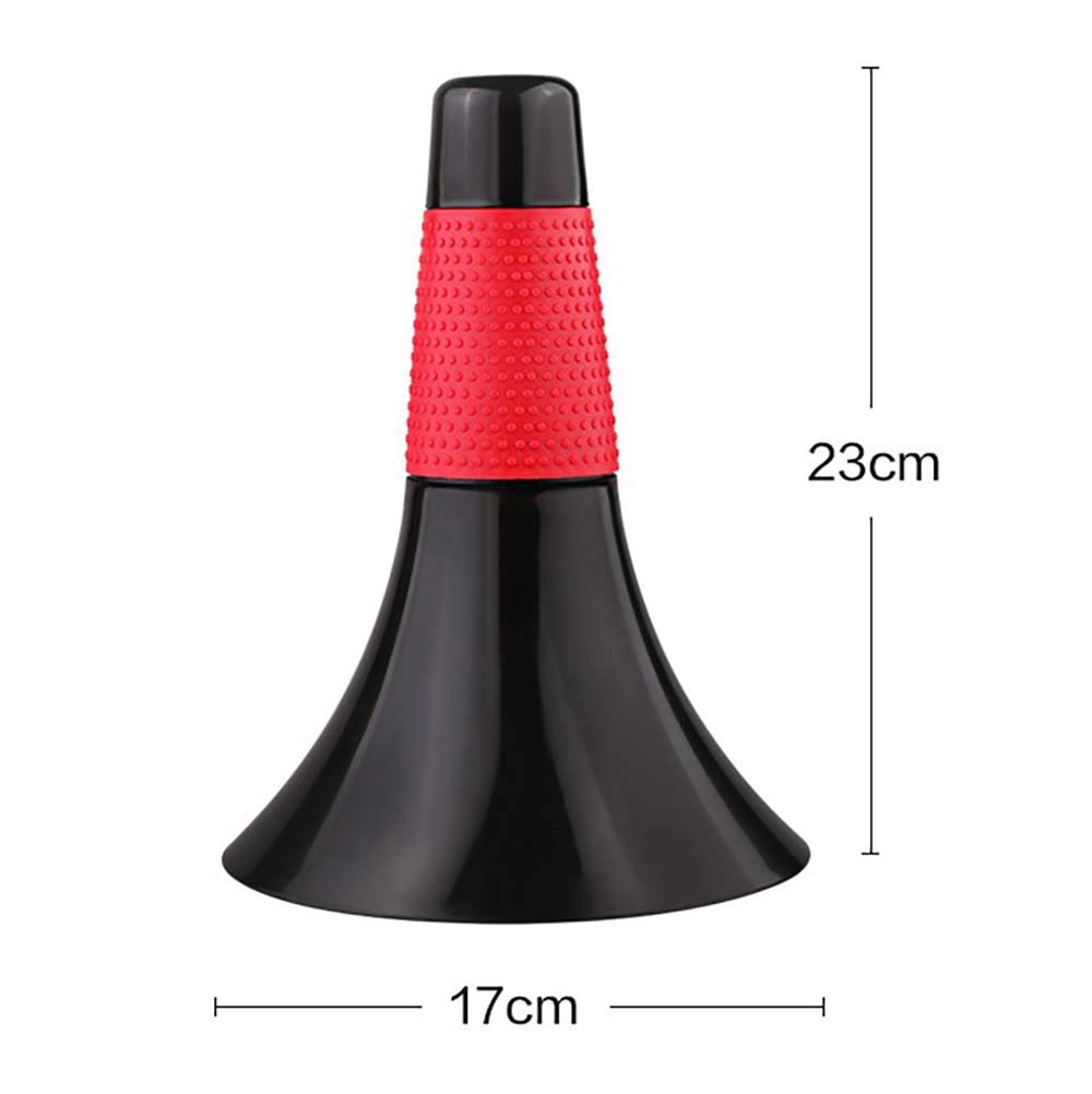 Fortoo Lot de 3 cônes de marquage pour Le Sport, Le Fitness, Le Football, Le Basket-Ball, la Vitesse, l’agilité, l’entraînement, Mixte, Rouge