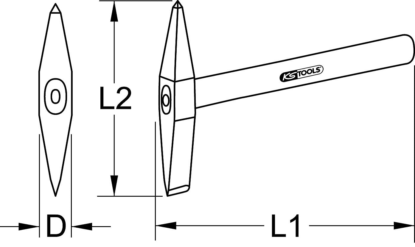 KS TOOLS Marteau de soudeur 964.2021