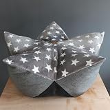 Kronenkissen/Hundekissen 'BullyStar' (Marineblau/hellblau, M mit Füllung (5Kissen))