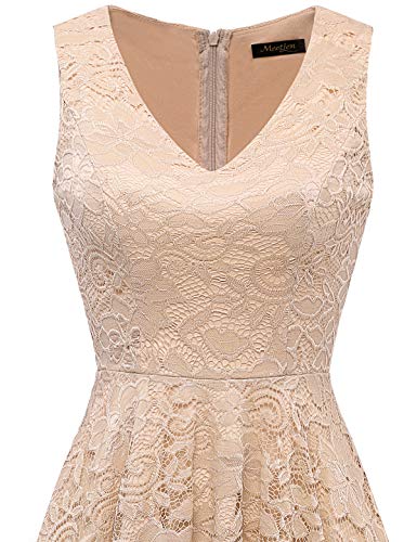 Summer Wedding Guest Dress Vintage Floral Lace Dress Homecoming Prom Graduation Bridesmaid Champagne 2Xl #TOP5