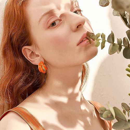 Gold Chunky Triple Hoop Earrings, Thick Three Open Hoop Earrings for Women Trendy Jewelry Gifts 5