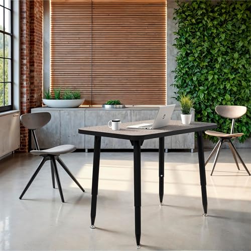 Image of Adapte Commercial Classroom Activity Table - 24 inch x 48 inch Rectangle, ADA Compliant Tapered Legs with Glides & Casters, Adjustable Height 22-34 inch Wheelchair Accessible, School & Office Furniture