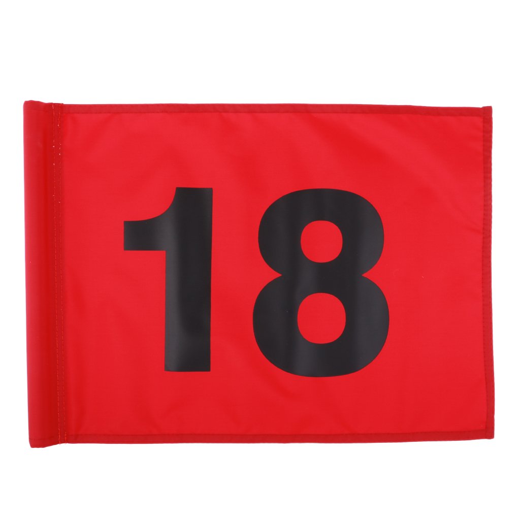 Leeadwaey Drapeau d'entraînement de golf numéro 18 Vert