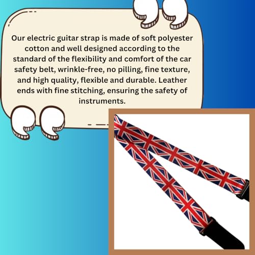 Image of DEVICE OF URBAN INFOTECH Guitar Strap Belt for Acoustic & Electric Guitar Adjustable Buckle Guitar Strap Modern Design Guitar Belt For Acoustic /Bass /Electric Guitars