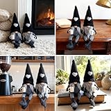 Mineup 2pcs Coffee Gonk Gnome Plush, Handmade Swedish Tomte Gnomes, Farmhouse Scandinavian Figurine for Christmas Decorations, Cafe Kitchen Home Office Decorations, Coffee Lovers Gifts, Black - Image 6