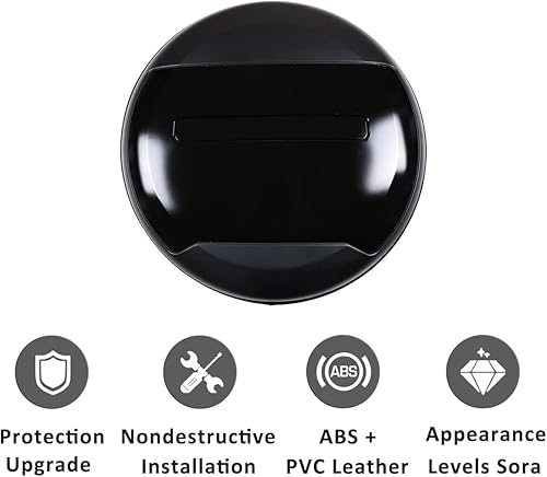 Miniatura 7 de Cubierta protectora para neumático de repuesto para Land Rover Defender 90 110 130 2020-2024 2020-2024, accesorios exteriores de coche (negro)