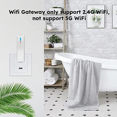 Ouvopo Wifi Water Leak Detectors 4 Pack, 120Db Audio Alarm Sensor, Sensitive Leak And Drip Alert，For Bedrooms, Basement, Kitchen, Bathroom, Laundry (Not Support 5G Wifi) #TOP2