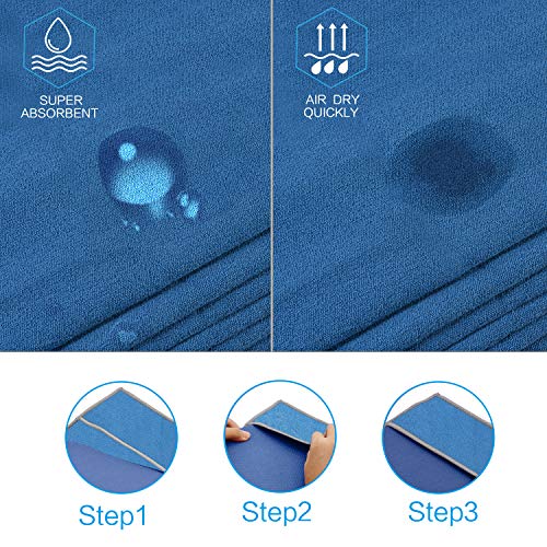 image for iLoLux 2pcs Non Slip Hot Yoga Towel with Microfiber Super Absorbent,Co