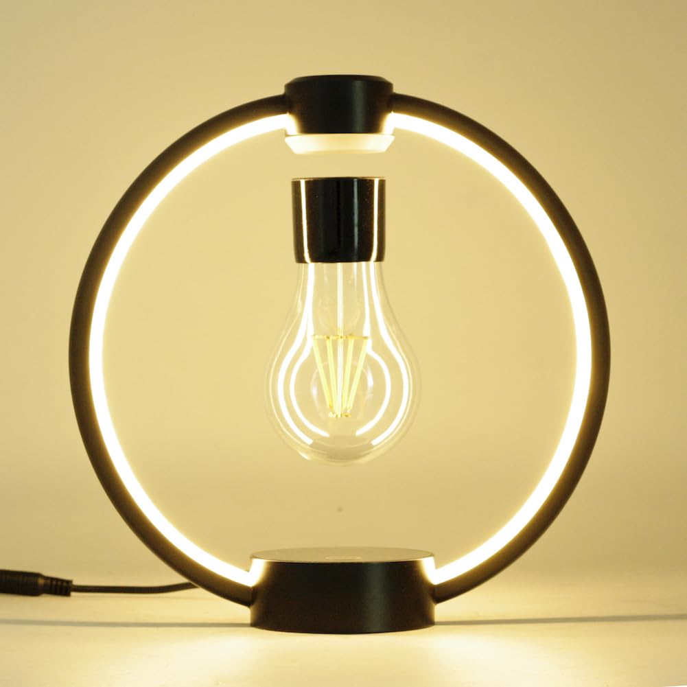 Lampe Ampoule en Levitation Lampe de nuit flottante et tournante Lampe à ampoule LED à contrôle tactile Décoration pour chambre d'enfant Chambre à coucher Bureau Maison