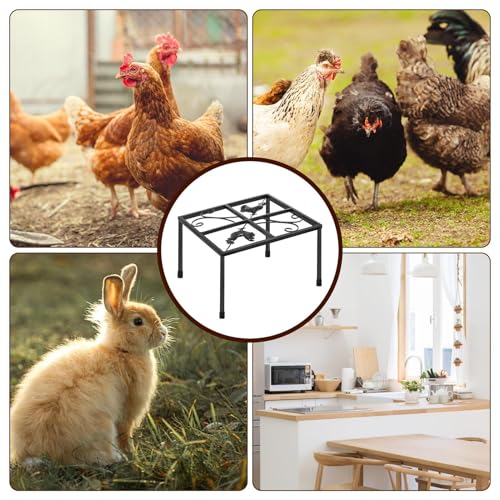 Soporte de hierro duradero para elevar comederos de aves 6