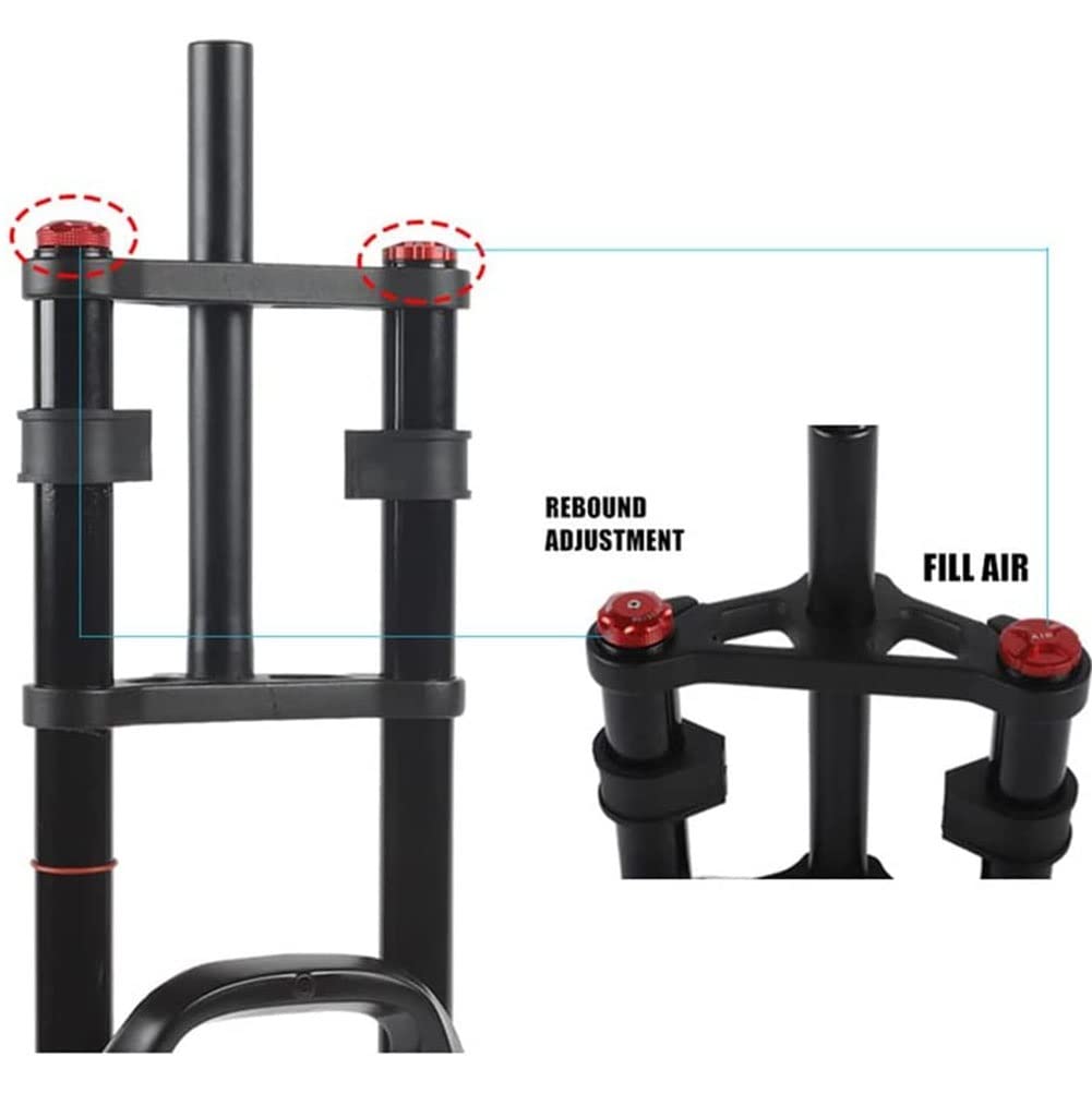 26-calowy przedni widelec elektryczny rower górski zawieszenie hamulec tarczowy amortyzator pneumatyczny rura kierownicza 1-1/8 ", skok 140 mm, zamknięcie r