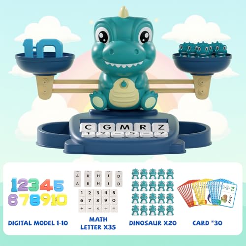 Snugzy Dinosaur Balance Counting Toys Math Game Montessori Toys Learning Games for Kids Educational Toy Gifts for Boys Girls Age 5-7 - image 3