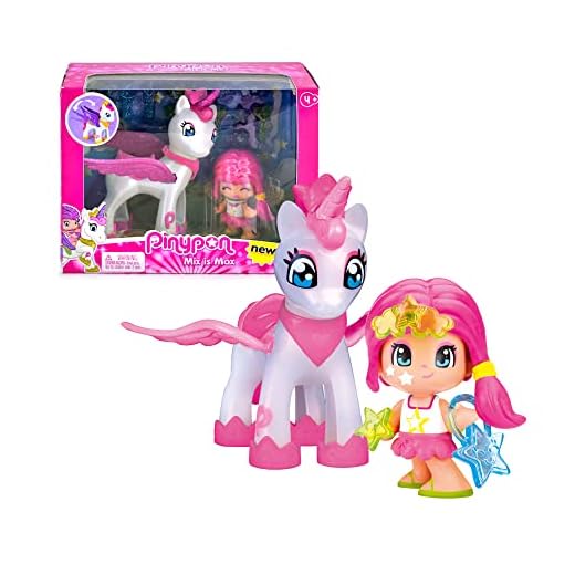 Pinypon - Estrella y Unicornio Volador, color/modelo Surtido, 32 Pequeños Accesorios (Famosa 700014082)