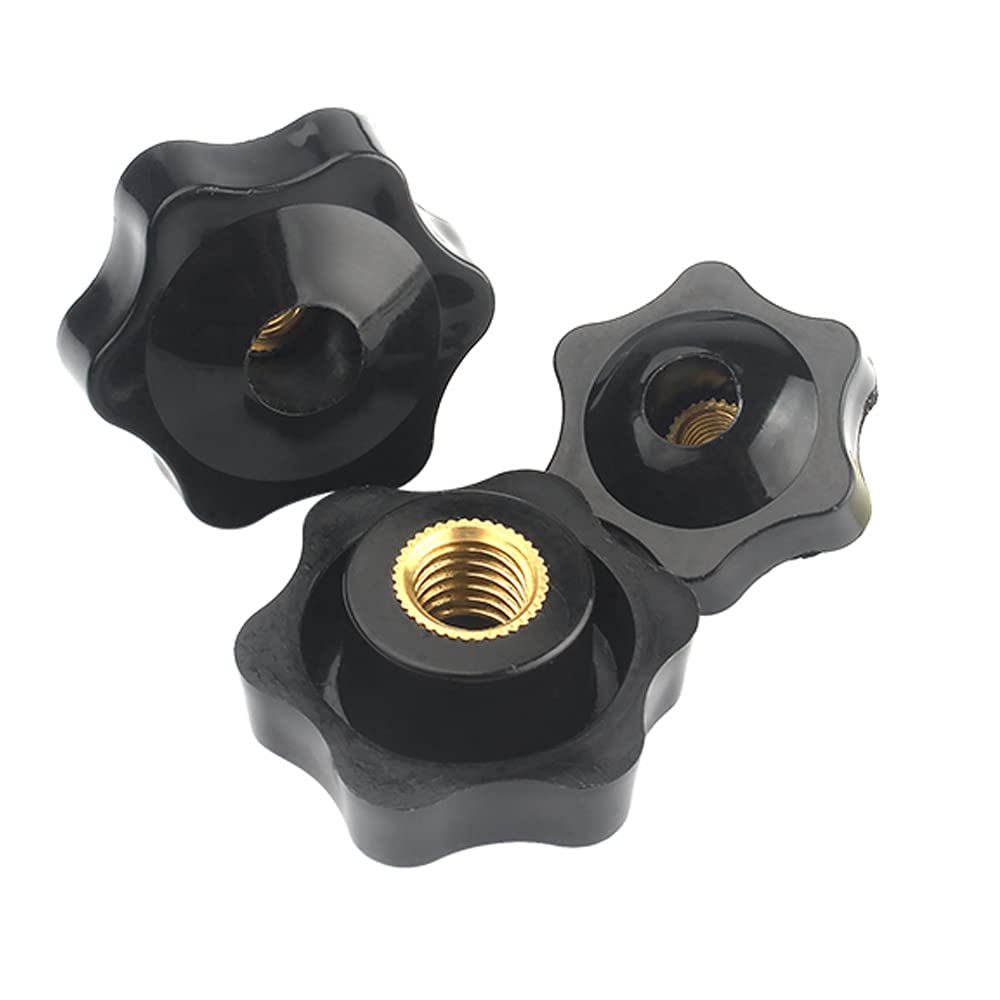 RanDal 10 Manopole A Sfera Filettate M6 – Diametro 30mm, Nero, Maniglie Per Macchine Di Controllo
