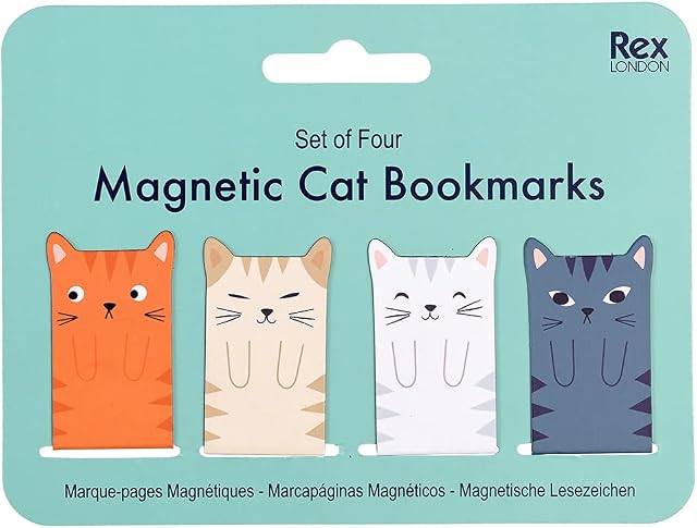 Magnetic Cat Bookmarks (Set of 4)