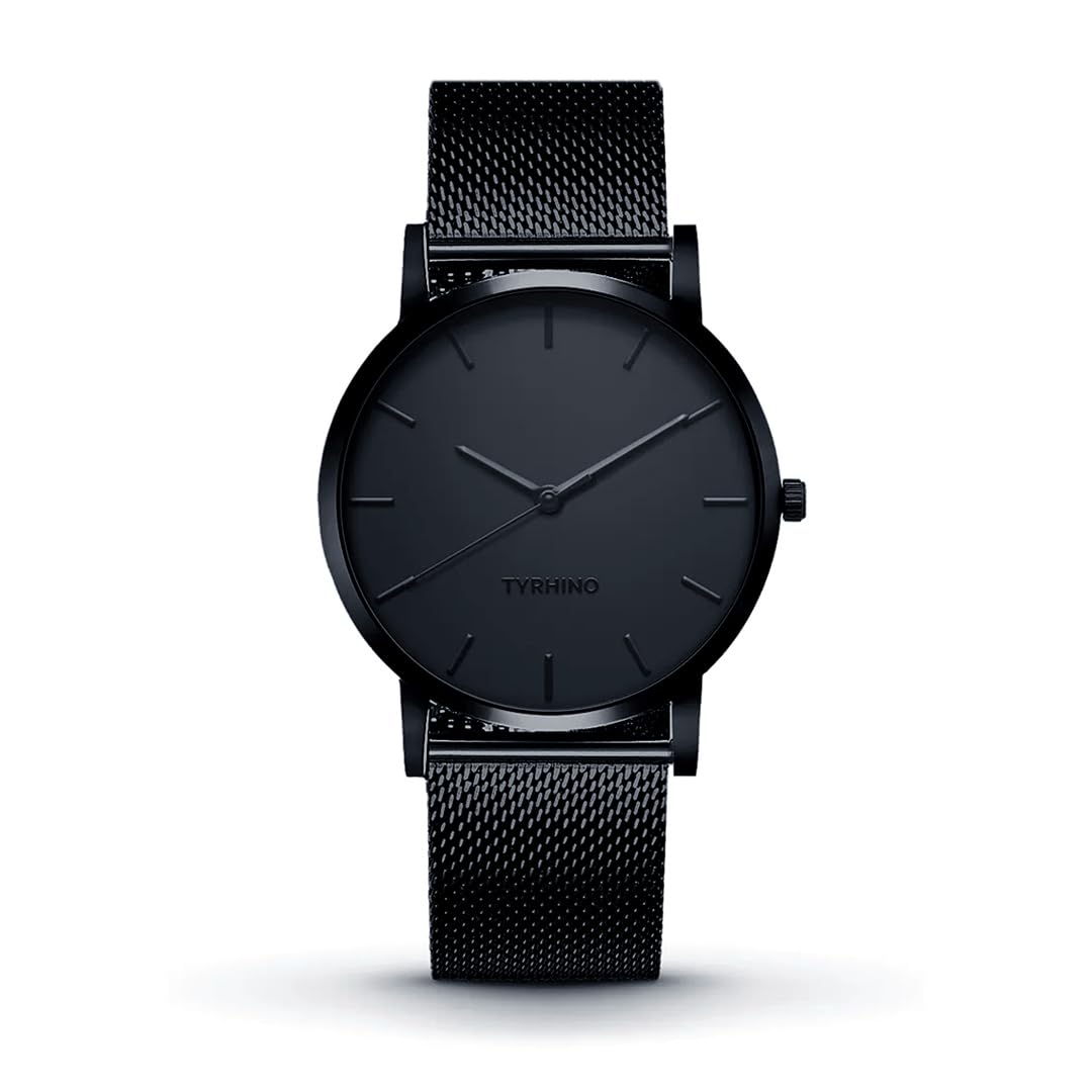 Tyrhino Analogue Mens Stainless Steel Watch(Black Dial Black Colored Strap)-CLWH1 (B08MFFBPLQ) Amazon Price History, Amazon Price Tracker