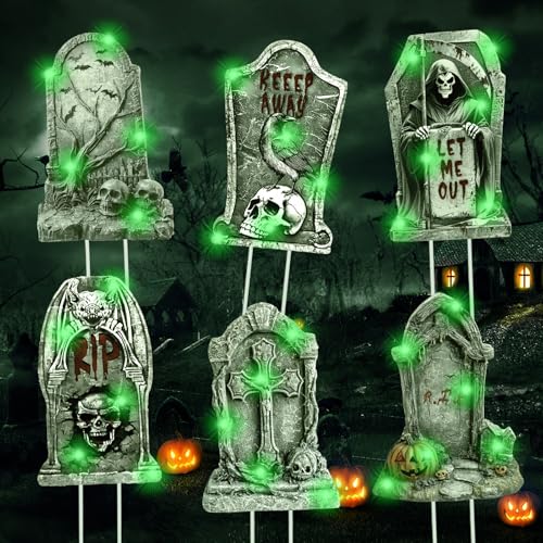 Gartendeko,6 Stück Halloween Deko Outdoor,Halloween...