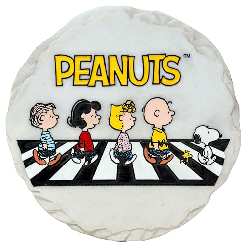 Spoontiques Peanuts Road Stepping Stone - Decorative Garden Stone for Yard Patio Garden or Walkway - Outdoor or Indoor Home Decor