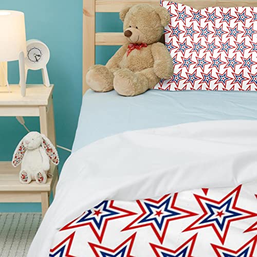 Parure de lit réversible motif étoiles avec housse de couette