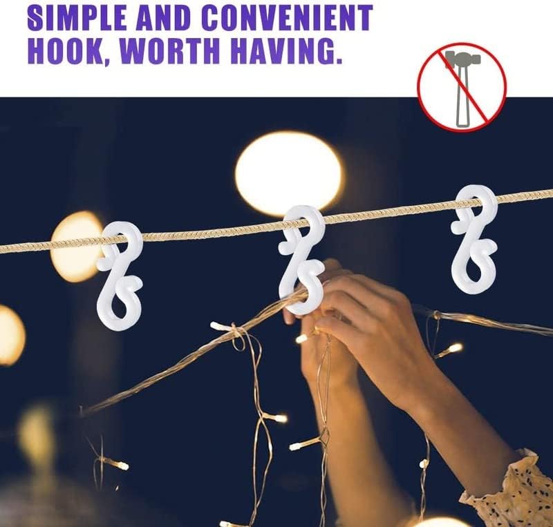 Miniatura 2 de Lainin Tira de luces LED de 96 luces LED enlazables de 11.5 ft con 8 modos de control para interiorexteriorpatiobodafiesta de Navidad (100 clips