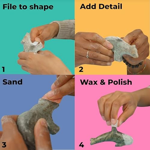 Studiostone Creative TUUK Diy Arts & Crafts Carving Kit Kids Adults Turtle Sculpture Soapstone thumb #2