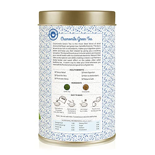 Image of NATURE'S PARK Chamomile Green Tea And Ginger Tea Can (2x100) Gram Combo Pack Of 2