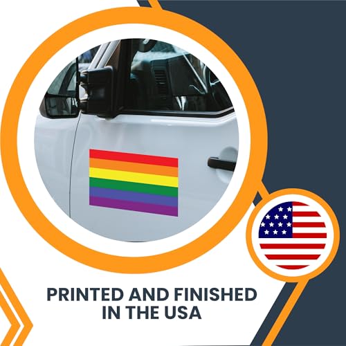 Image of Magnet Me Up Gay Pride LGBTQ Rainbow Flag Car Magnet Decal, 7x12 Inches, Heavy Duty for Car Truck SUV, in Support of LGBTQ