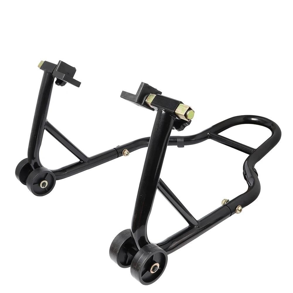 Imbottitura per cavalletto laterale moto Cavalletto di sollevamento universale per ruota anteriore posteriore per moto per(Nero)