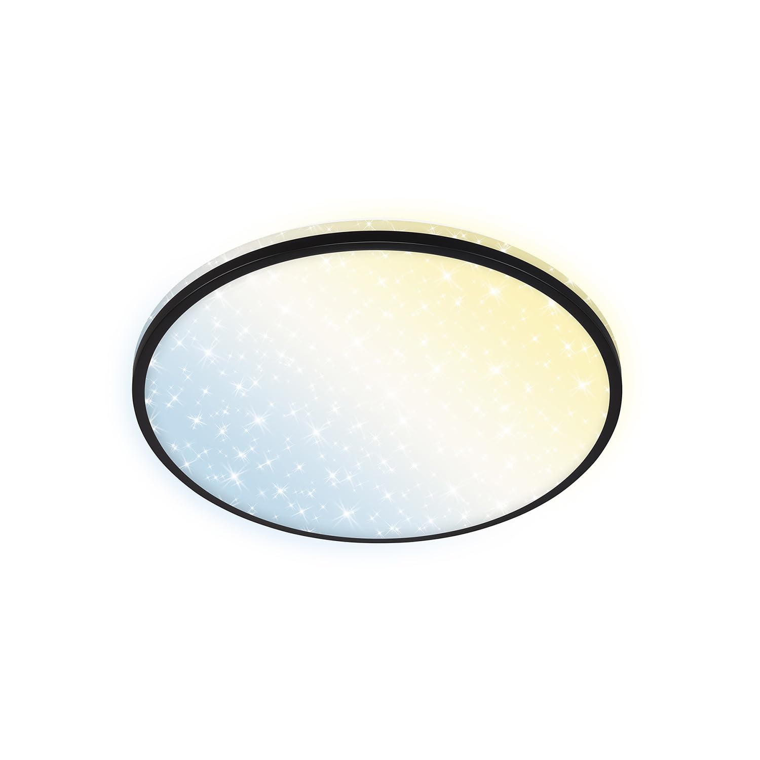 BRILONER - LED Deckenlampe flach Smart Home, funktioniert mit Alexa, Fernbedienung, Lampe, Deckenleuchte, Wohnzimmerlampe, LED Panel, Schlafzimmerlampe, Deckenbeleuchtung, 49x7,7 cm, Schwarz
