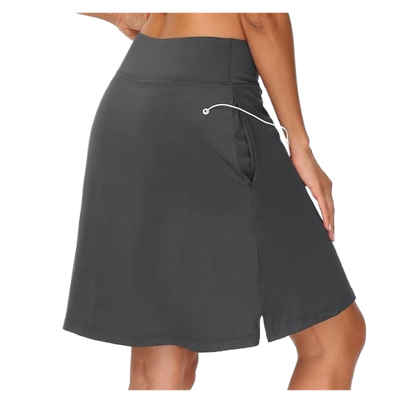 Jupe-Culotte mi-Longue décontractée de Couleur Unie for Femme, Jupes Golf, Sport, Tennis, Yoga, Leggings Cinq Points, Jupe-Culotte Confortable FüR Tennis, Golf, Laufen