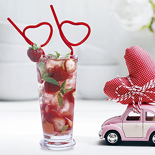 Pitillos para fiesta con diseño de corazón 20 unidades miniatura 3
