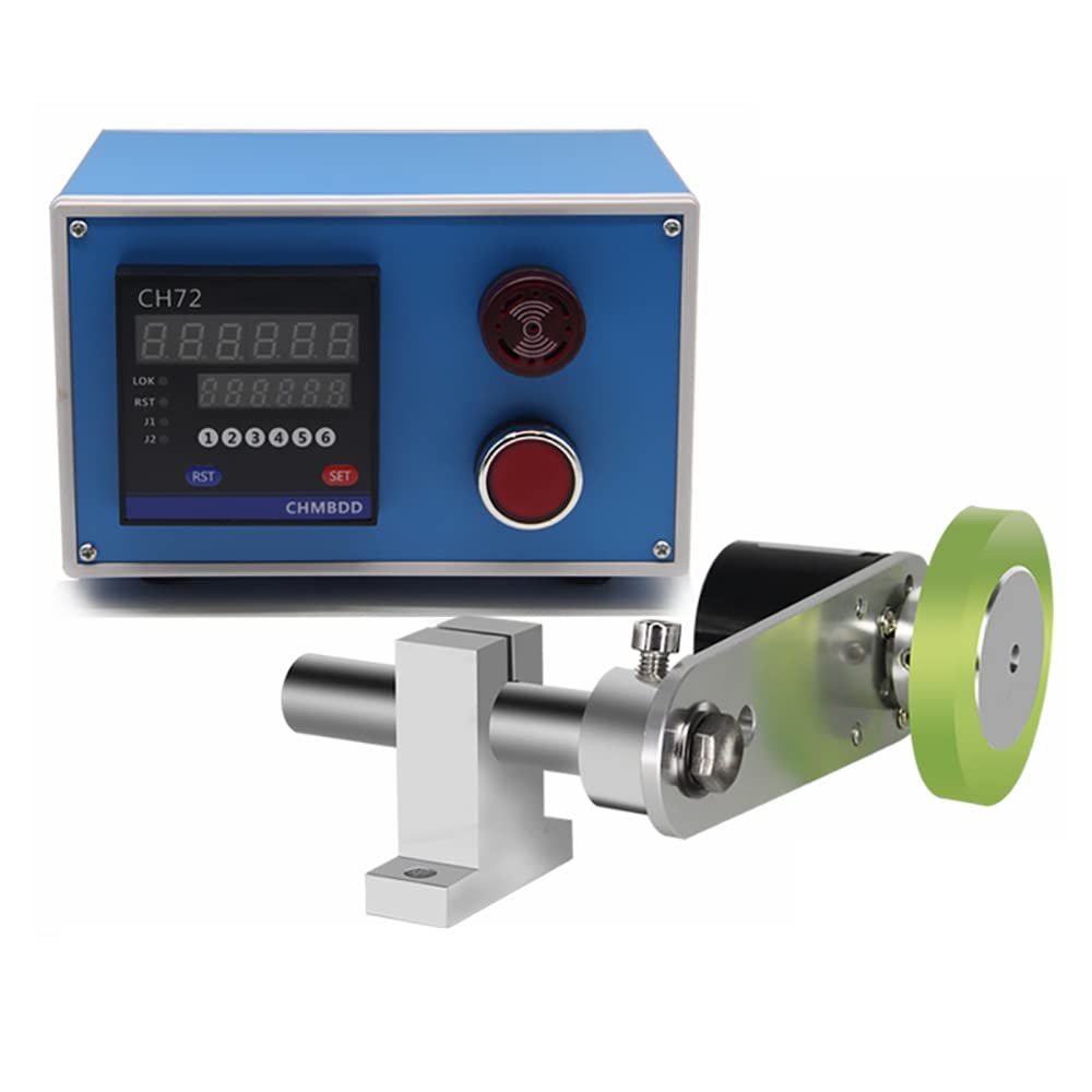 Contador de Longitud de Pantalla Digital Electrónica, Herramienta de Medición de Longitud de Rodillo de Medición de Longitud de Metro con Codificador y Alarma (E)