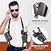 Universal Shoulder Holster for Men Adjustable Leather Gun Holster for Concealed Carry with Double Magazine Pouch Fits 1911, Glock 17/19/23, and Most Pistols (Right Hand Use)