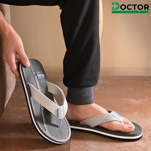 Image of DOCTOR HEALTH SUPER SOFT Men's Acupressure Slippers | Flip-Flops | Men's & Boy's Slippers | Comfortable & Lightweight | Soft Foot Massager | All Day Wear Acupressure Slipper