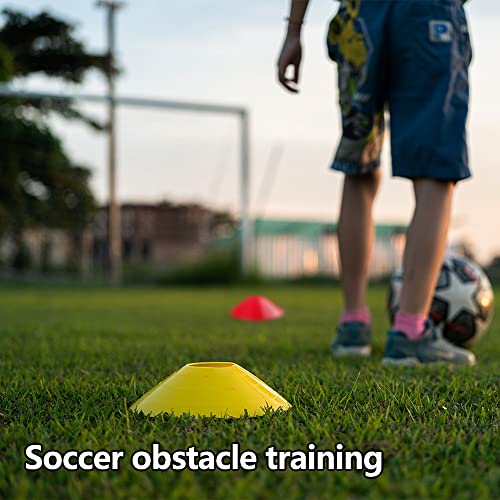 Gvolatee Fußball Trainingszubehör Koordinationsleiter Trainingsleiter, Koordinationsleitern mit 12 Hütchen 4 Pfählen fußball Trainingsset Equipment Zubehör Fußballtraining