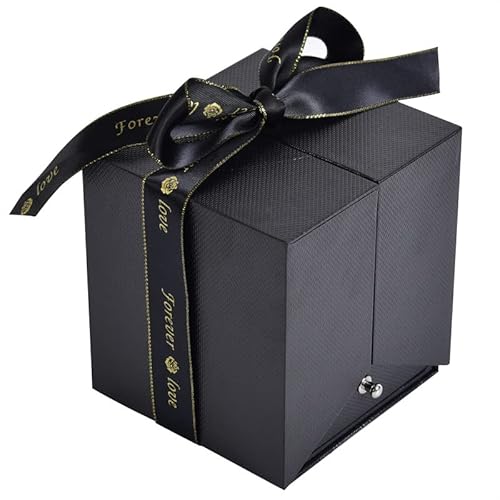 gudong Rosas Eterna Rosas Caja de Joyería Con 925 Collar de Plata en Forma de Corazón 5A Zirconia Cúbica, Regalo de Cumpleaños de Mamá, Regalos Dia de la Madre/San Valentín/Cumpleaños/Aniversario2 Cover