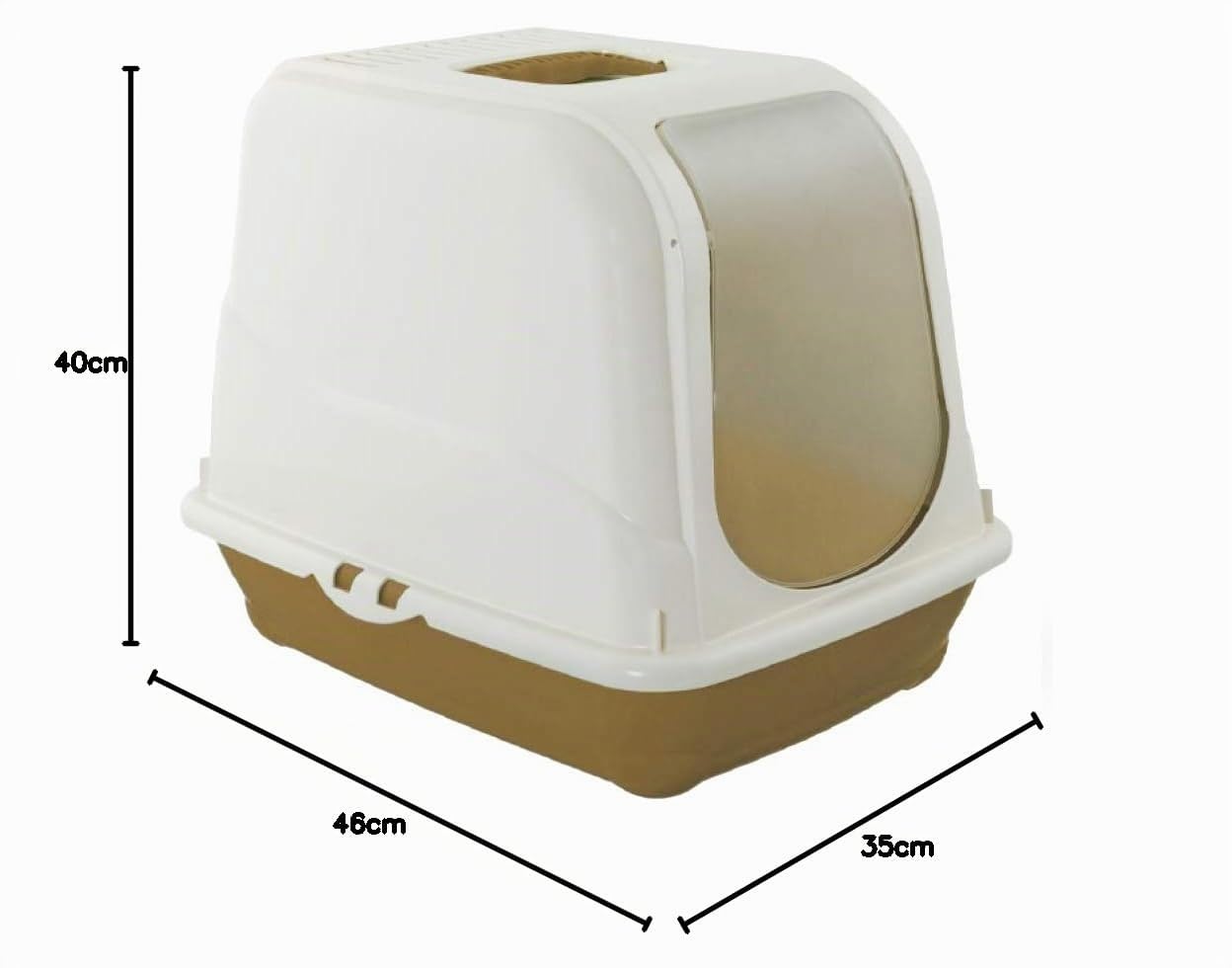 Toilette Oliver Completa Di Filtro e Paletta 46 x 35 x 40 Toilette per gatti, chiusa