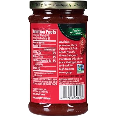 Polaner All Fruit Spreadable Fruit, Seedless Strawberry, 15.25 Ounce