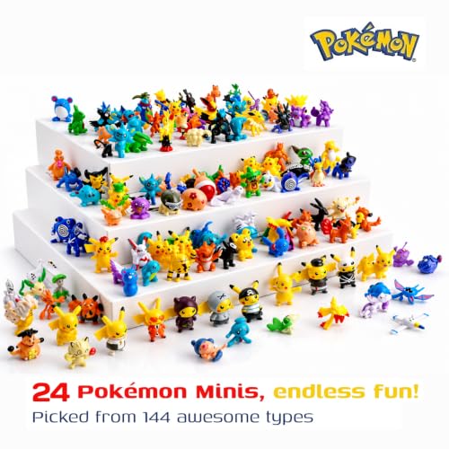 Image of Pokemon Mini Battle Figures 6 Pack - 1 Inch Collectible Toy Set with Random Characters | Anime-Inspired Toys for Kids, Boys & Girls Ages 4+ | Small Action Figures for Play & Collection