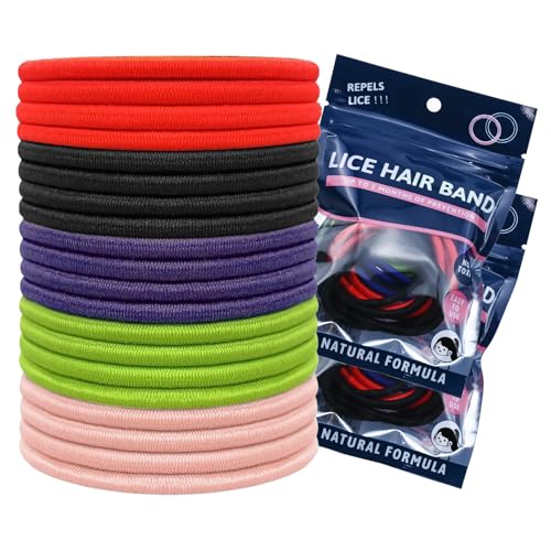 LumenPoles 40 Stück Laus Haargummi Mehrfarbig Haargummis Elastisches Anti Läuse Haargummi Haargummis Damen Sicher Gesund Wirksam Wirksam hilft Läusen Vorzubeugen Ideal für Schule und Reisen