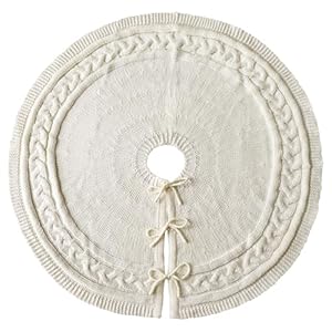 Christmas Tree Skirt 36 Inches: Braided Cable Knit Round Cream White Tree Skirt, Thick Rustic Christmas Tree Decorations Neutral Christmas Decor Christmas Tree Skirts for Xmas Home Party Supplies Christmas Tree Skirt 36 Inches Braided Cable Knit Round Cream White Tree Skirt Thick Rustic Christmas Tree Decorations Neutral Christmas Decor Christmas Tree Skirts for Xmas Home Party Supplies