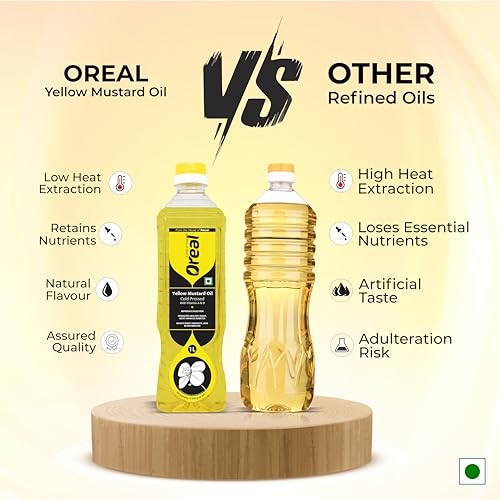 Image of Oreal Yellow Mustard Oil, 1 Litre