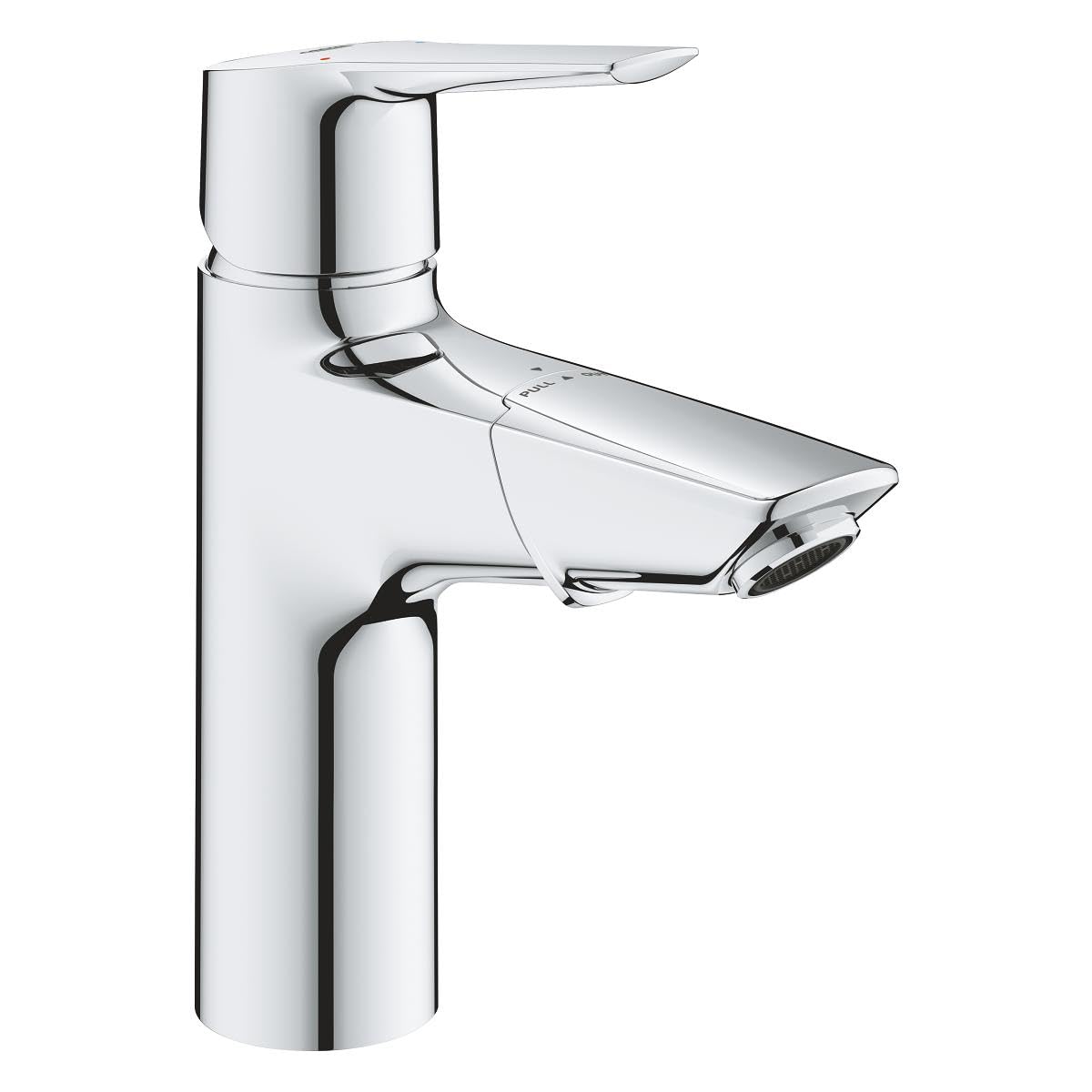 GROHE QUICKFIX Start | Bathroom basin mixer tap with pull-out spout and click-clack push waste | Magnetic smooth docking | Medium size 191 mm | water-saving technology | Chrome | 24205003