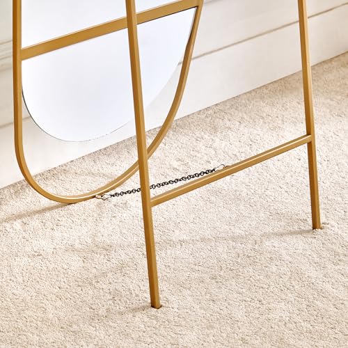Image of Home Centre | Alchemy Metal Standing Mirror | Full Length Dresser Mirror | Gold | 1 Year Warranty