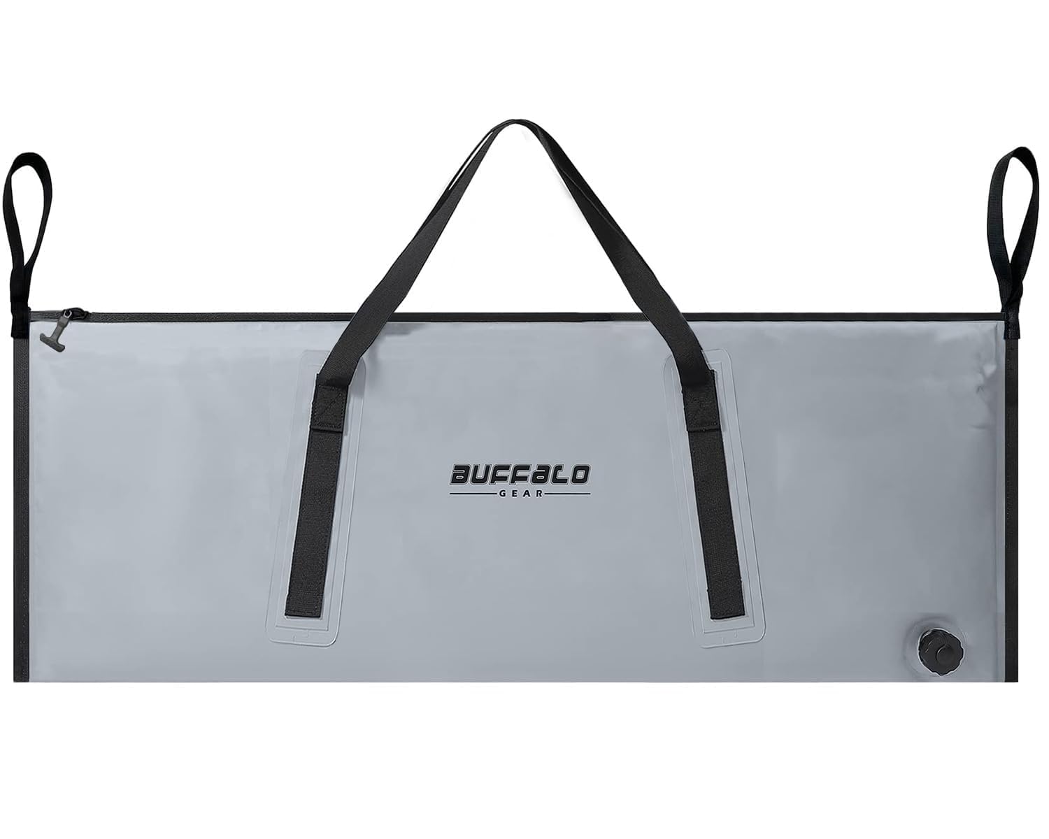 Buffalo Gear Insulated Fish Cooler Bag Portable Fish Kill Bag Keep Ice-cold More Than 48 Hours,48×18in Grey